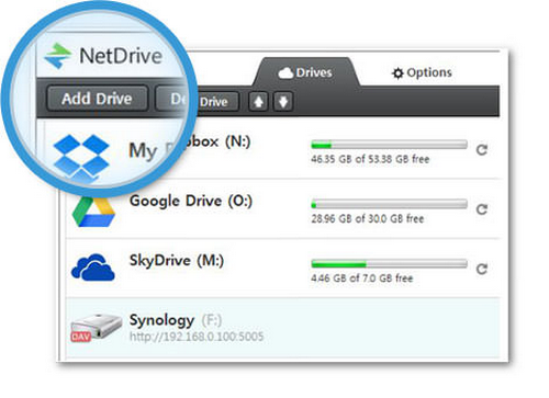 โปรแกรมรับส่งไฟล์ NetDrive