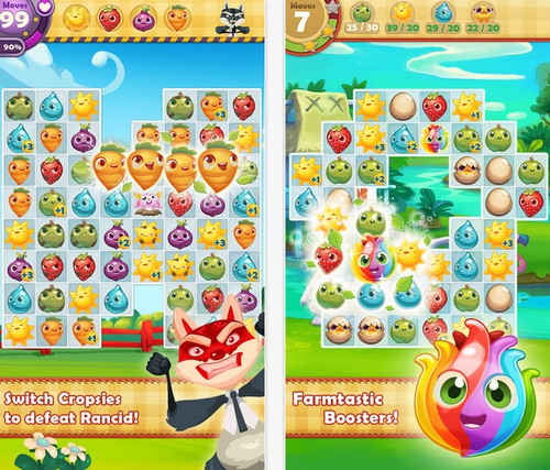 App เกมส์เรียงผลไม้ Farm Heroes Saga