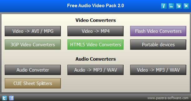 โปรแกรมแปลงไฟล์ Free Audio Video Pack