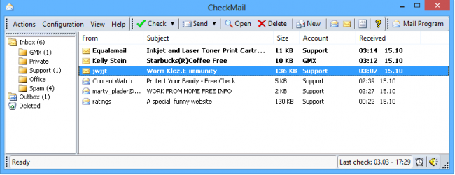 โปรแกรมเช็คอีเมล์ แจ้งเตือนอีเมล์ CheckMail