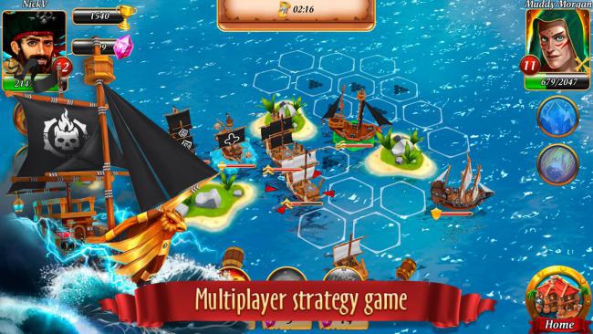 เกมส์วางแผนโจรสลัด Pirate Battles