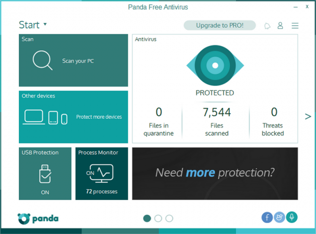 โปรแกรมแอนตี้ไวรัส Panda Antivirus Free