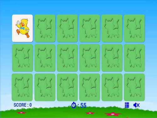 App เกมส์จับคู่ Animals memory game for kids