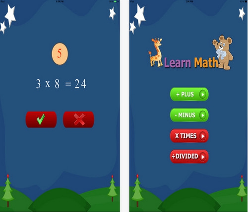 App เกมส์ฝึกคิดเลข Basic Maths Practice