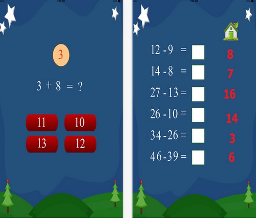 App เกมส์ฝึกคิดเลข Basic Maths Practice