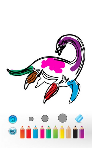 App ระบายสีการ์ตูน Dinosaurs Coloring Book