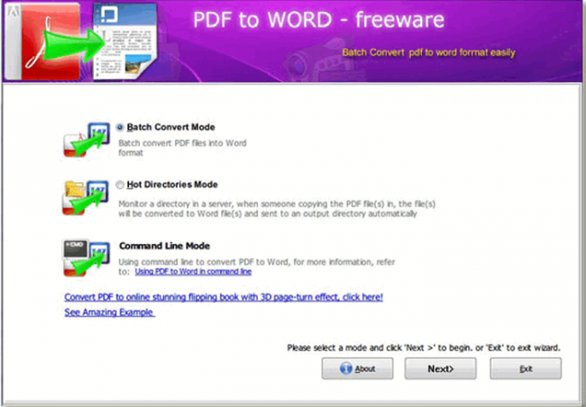 โปรแกรมแปลงไฟล์ Flash Brochure Free PDF to Word