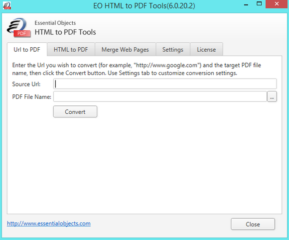 โปรแกรมแปลงไฟล์ HTML to PDF Tools