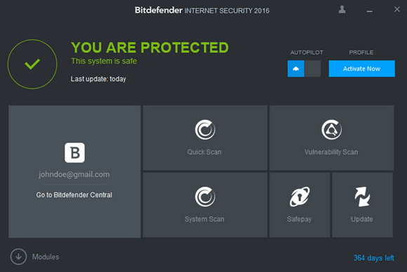 โปรแกรมสแกนไวรัส BitDefender Internet Security