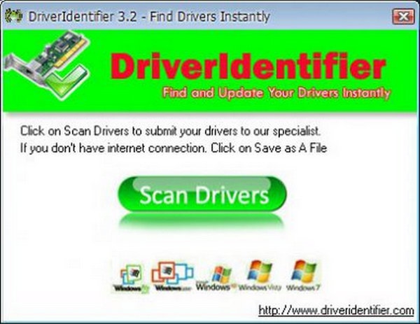 โปรแกรมตรวจสอบอัพเดทฮาร์ดแวร์ DriverIdentifier