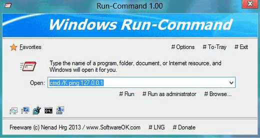 โปรแกรมเปิดโปรแกรม Run-Command