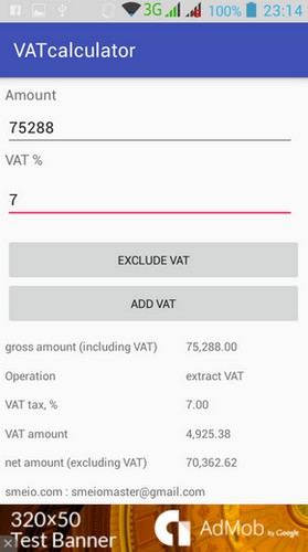 App คำนวณภาษีมูลค่าเพิ่ม VAT Calculator