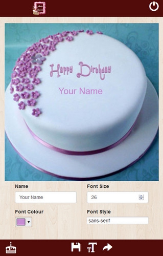 App อวยพรวันเกิด Cake with Name and Photo