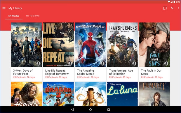 ดาวน์โหลด Google Play Movies & TV