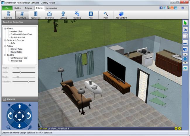 โปรแกรมออกแบบบ้าน 3 มิติ DreamPlan