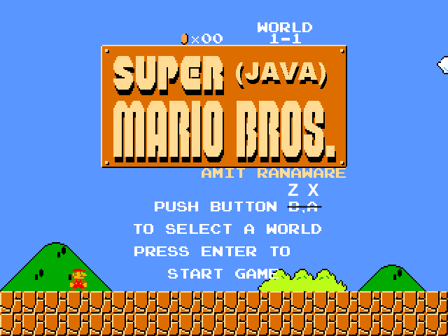 เกมส์มาริโอ้ตะลุยด่าน Super Mario Bros Java