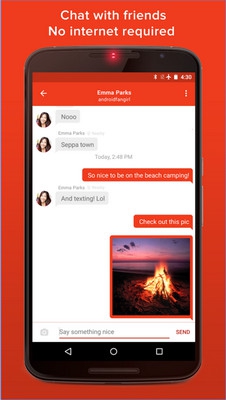 App แชทไม่ต้องต่อเน็ต FireChat