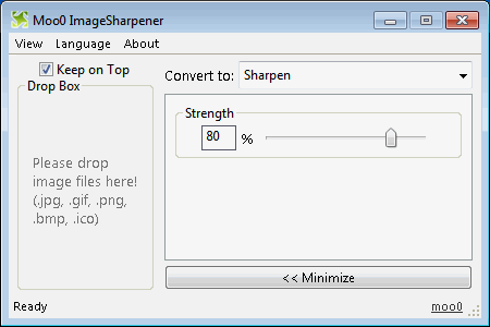 โปรแกรมทำภาพเบลอ Image Sharpener