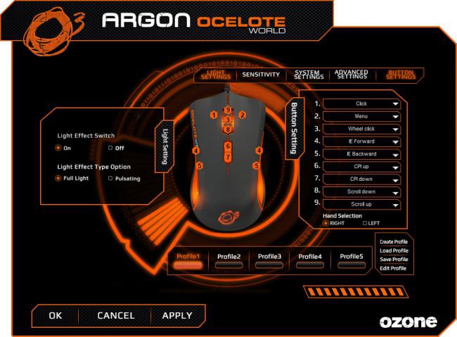 ไดร์เวอร์เกมมิ่งเม้าส์ Argon Ocelote World Driver