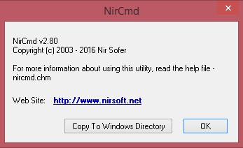 โปรแกรมชุดคำสั่งCMD NirCmd