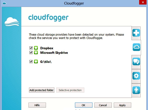 โปรแกรมจัดเก็บไฟล์ เข้ารหัสไฟล์ Cloudfogger 