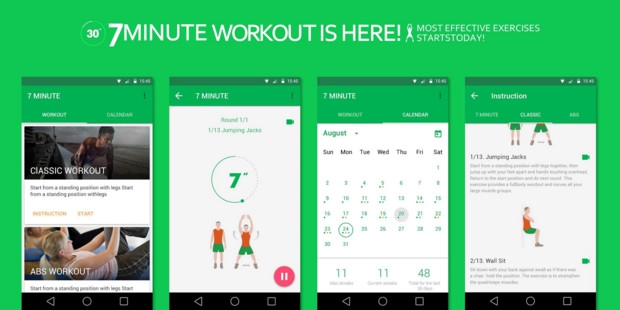 App ออกกำลังกาย 7 Minute Workout