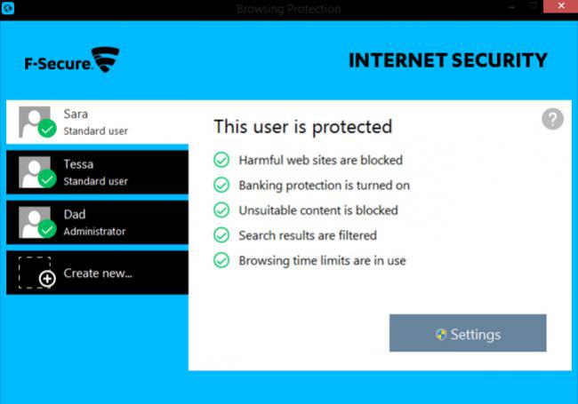 โปรแกรมสแกนไวรัส F-Secure Internet Security