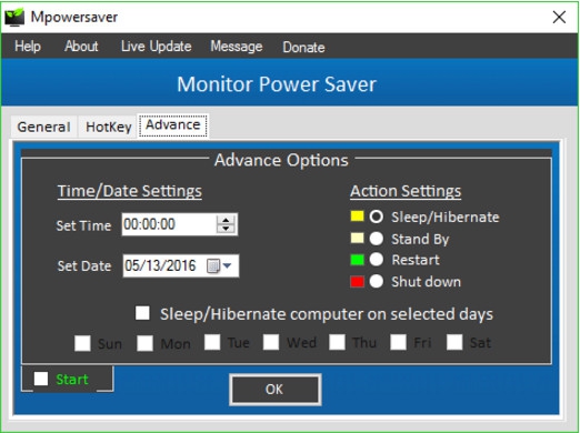 โปรแกรมตั้งเวลาปิดคอม Monitor Power Saver
