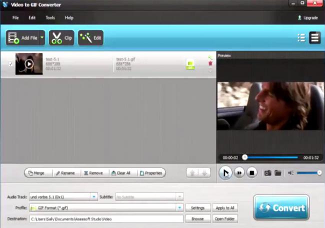 โปรแกรมแปลงไฟล์วิดีโอ Video to GIF Converter