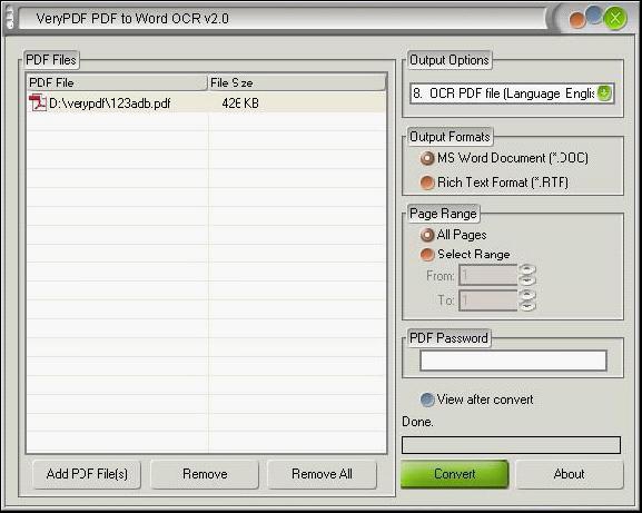 โปรแกรมแปลงไฟล์เอกสาร PDF to Word Converter