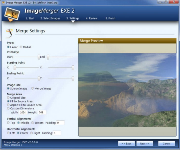 โปรแกรมรวมภาพ ตกแต่งภาพ Image Merger.EXE