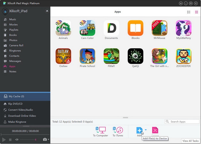โปรแกรมถ่ายโอนไฟล์ Xilisoft iPad Magic Platinum