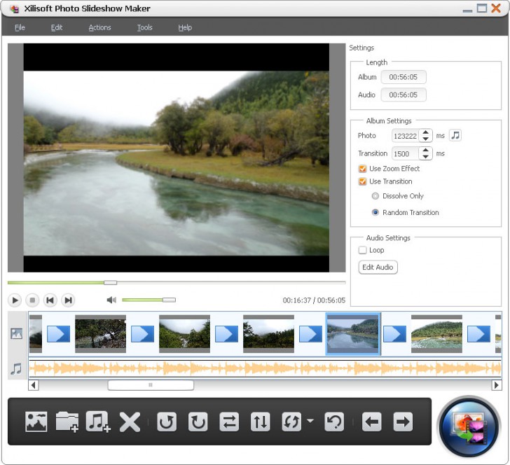 โปรแกรมสร้างสไลด์โชว์ Xilisoft Photo Slideshow Maker