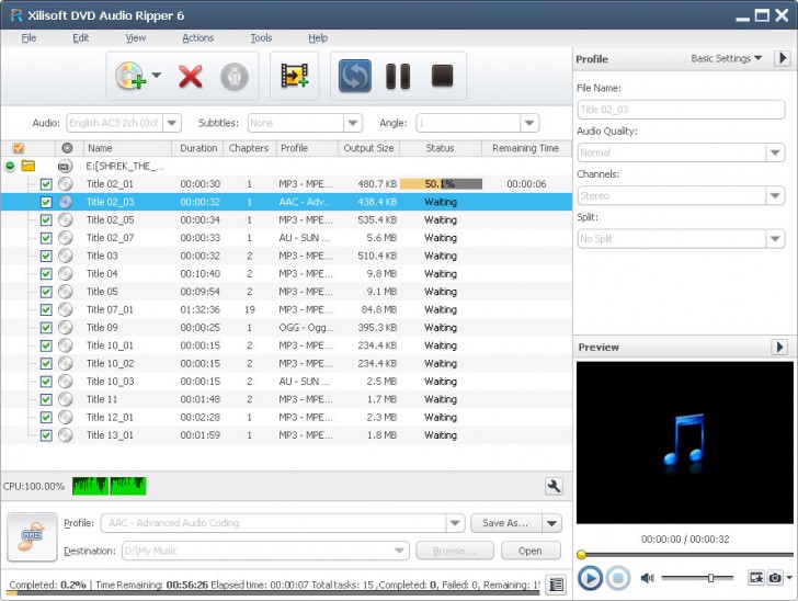 โปรแกรมแปลงไฟล์เสียง Xilisoft Audio Maker Suite