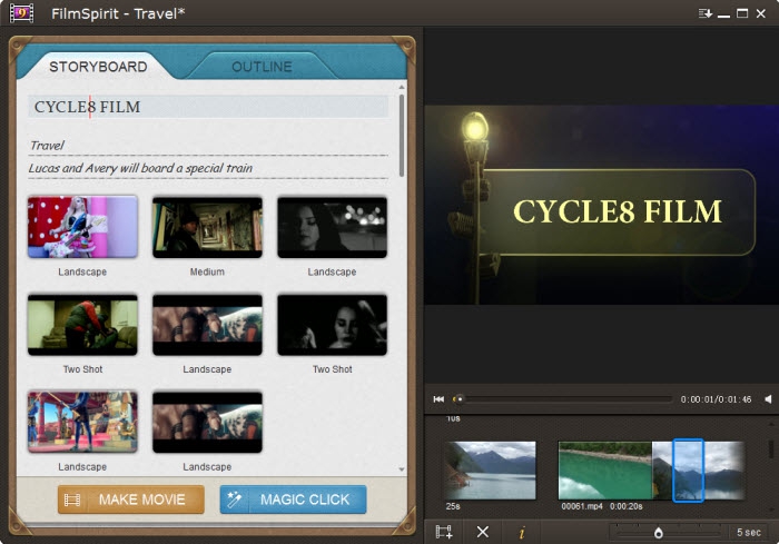 โปรแกรมสร้างวิดีโอ Cycle8 FilmSpirit 