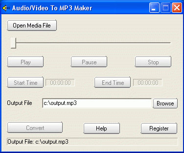 โปรแกรมแปลงไฟล์เสียง และวิดีโอเป็นเอ็มพี3 AUDIO/VIDEO TO MP3 MAKER