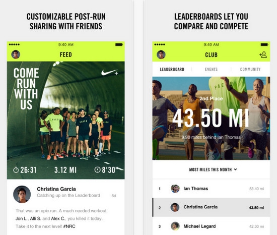 App วิ่งออกกำลังกาย วิ่งลดพุง Nike+ Running