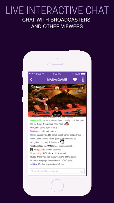 App ติดตาม live การเล่นเกมส์ Twitch