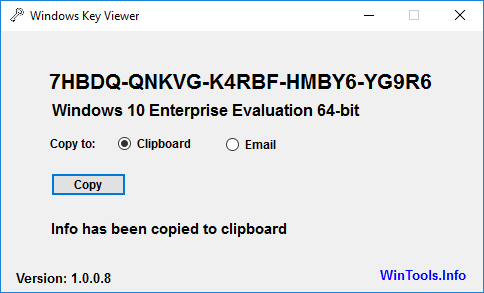 โปรแกรมหมายเลขผลิตภัณฑ์ Windows Key Viewer