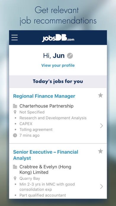 App หางาน ตำแหน่งงานว่าง jobsDB Job Search
