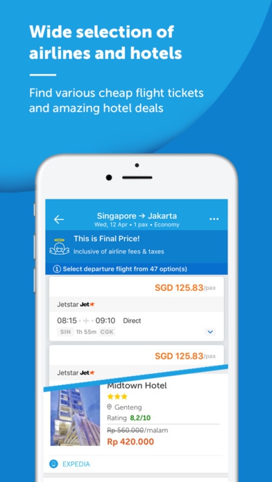App ท่องเที่ยว จองตั๋วเครื่องบิน จองตั๋วโรงแรม Traveloka