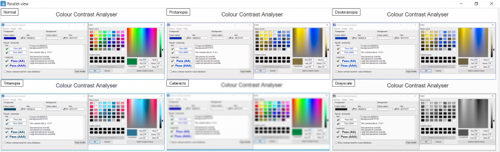 Colour Contrast Analyser (โปรแกรม Colour Contrast Analyser จับรหัสสีบนหน้าจอคอมพิวเตอร์)