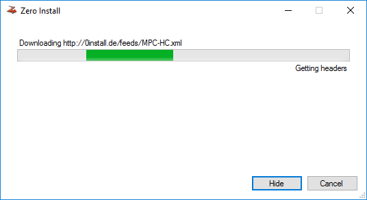 Zero Install 2.25.1 downloading