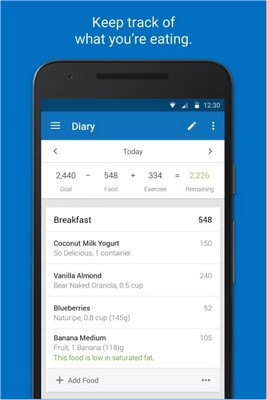 App ควบคุมน้ำหนัก Calorie Counter MyFitnessPal