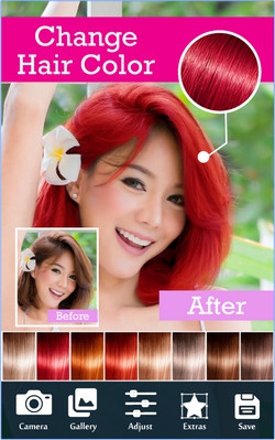 change your hair color app video