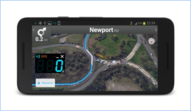 App วัดความเร็ว DigiHUD Speedometer