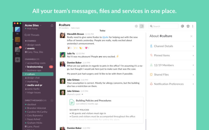 work slack into fullon app