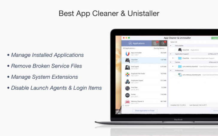 โปรแกรมล้างเครื่อง App Cleaner