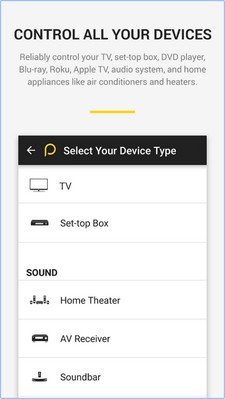 App รีโมทควบคุมทีวี Peel Remote Control