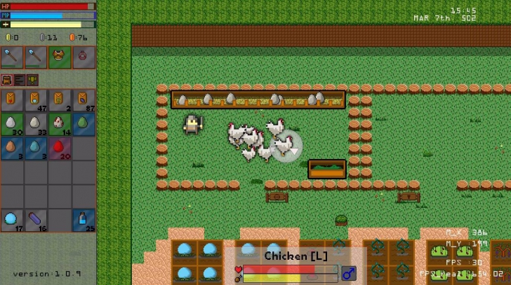 เกมส์ทำฟาร์ม ปลูกผัก ล่าสัตว์ ผจญภัย Pixelian 